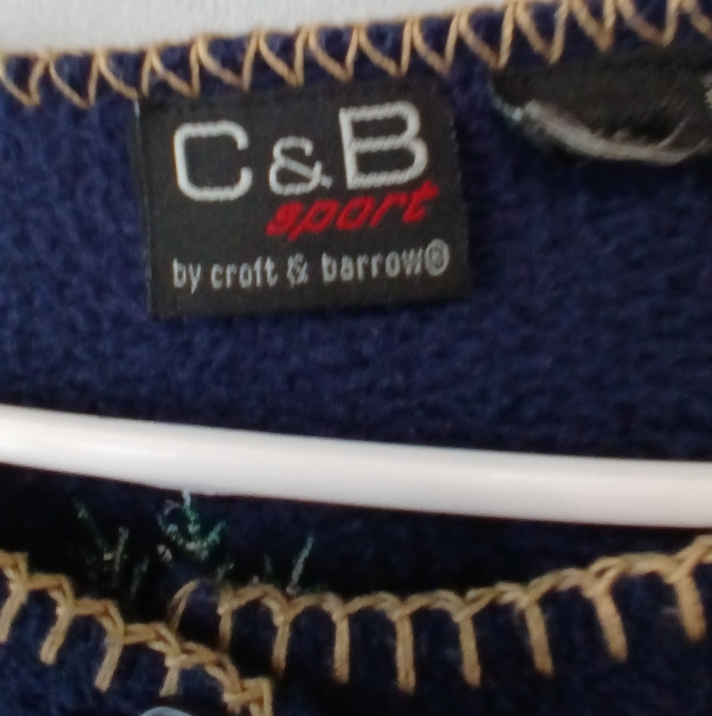 Croft & Barrow Nautical Christmas Fleece Sweater Womens Large Coastal Grannycore - Picture 5 of 7